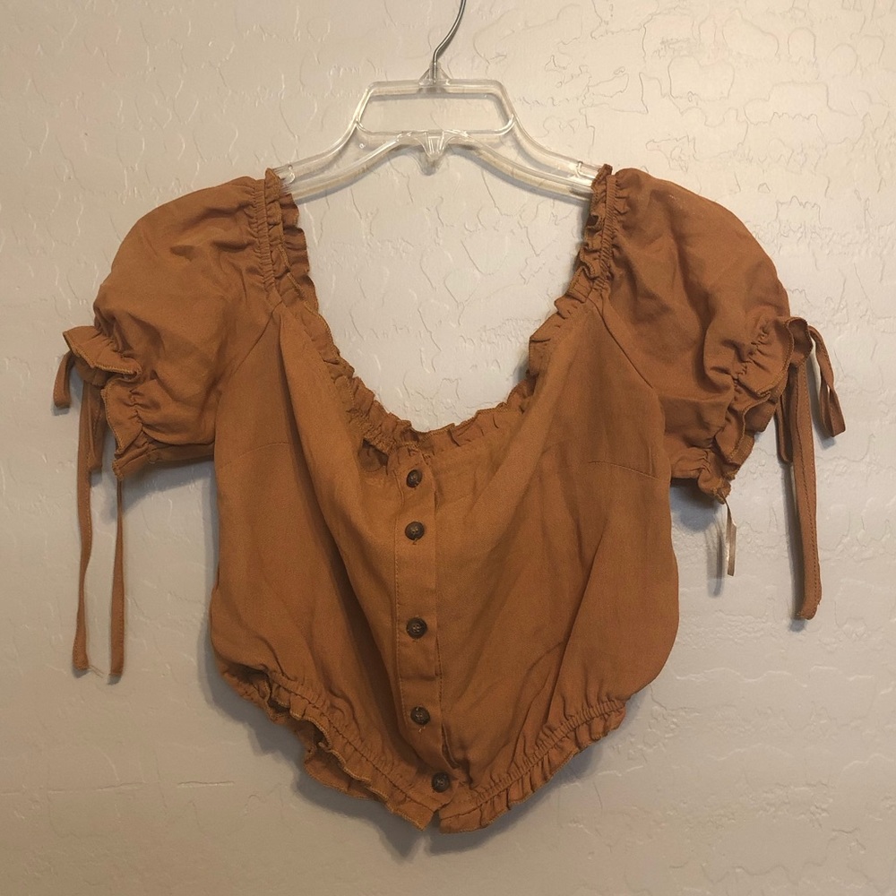 4 for $25 Button Up Off Shoulder Top
